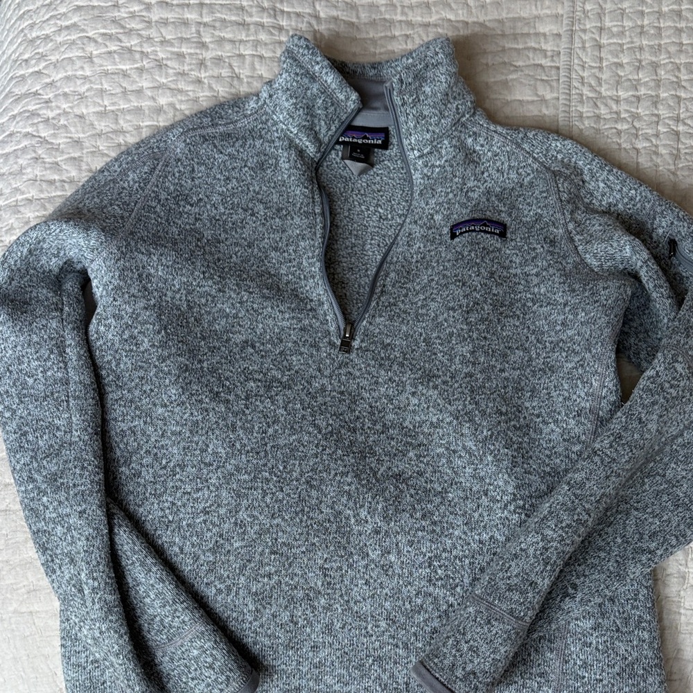 Patagonia Gray Fleece Pullover “ better sweater “